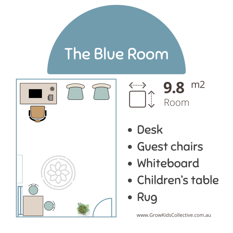 The blue room floor plan.